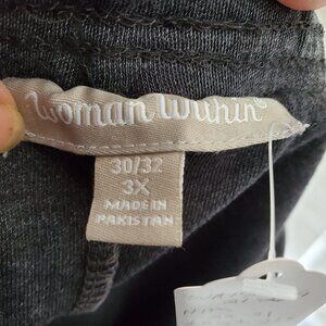 Woman Within Sport Knit Skort Heather Charcoal Size 30-32 (3X)